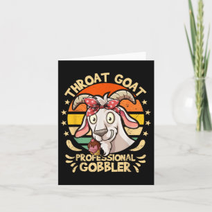 Throat Goat Retro Ungeeignete Erwachsene Humor Fun Karte