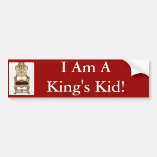 Thron, bin ich Kid eines Königs! Autoaufkleber
