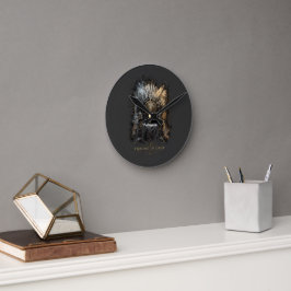 Thron des Staubes Dark Fantasy Runde Wanduhr