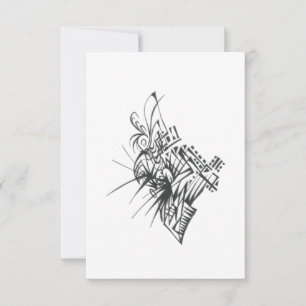 Thron Schwarz Weiß Abstrakt Stammes Tattoo Kunst Dankeskarte