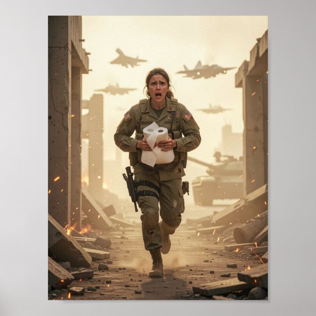 Through Ash and Absurdity She Runs Poster (Vorne)