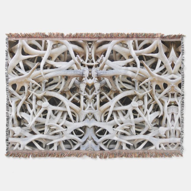 Throw Blanket Elk Antlers Decke (Vorderseite)