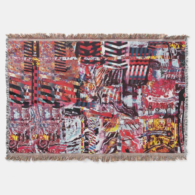 Throw Blanket – Fragmented Pulse Decke (Vorderseite)
