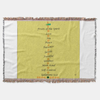 Throw Blanket Fruits of the Spirit Decke