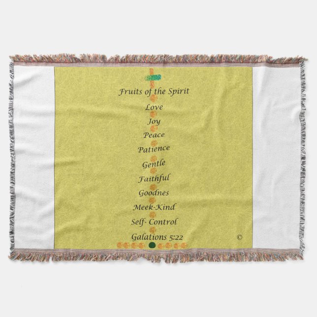 Throw Blanket   Fruits of the Spirit  Decke (Vorderseite)