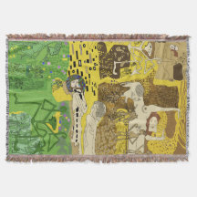 Throw Blanket Funky Dancing Man Pattern Green