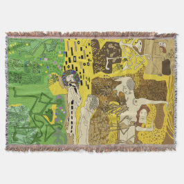 Throw Blanket Funky Dancing Man Pattern Green Decke