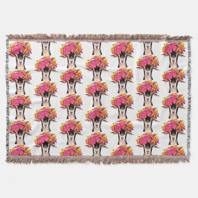 Throw Blanket Posey die Ziege Decke (Vorderseite)