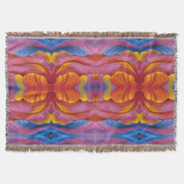 Throw Blanket Rainbow Tulip Muster Decke