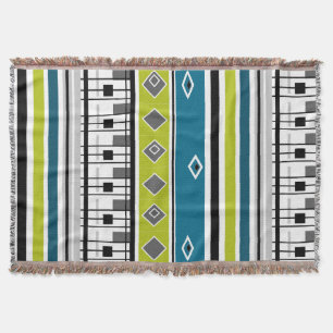 Throw Blanket Retro, 60er, populär, Mode, bl Decke