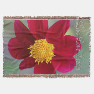 Throw Blanket/Rote Blume Decke