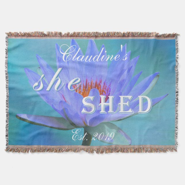 Throw Blanket Sie Shirt Wasser Lily Pastel Decke (Vorderseite)