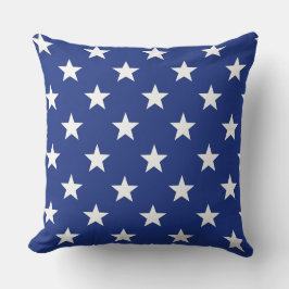 Throw Cushions - Blaue und weiße Sterne Kissen