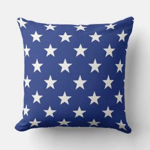 Throw Cushions - Blaue und weiße Sterne Kissen