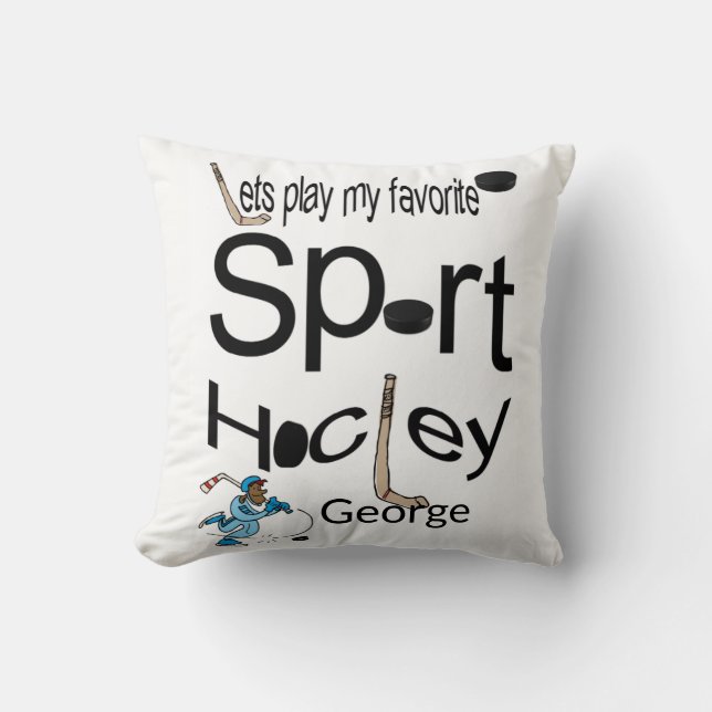 Throw-Hockey-Sport Kissen (Vorderseite)