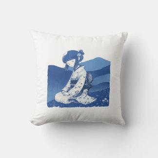 Throw Kimono Girl Kissen