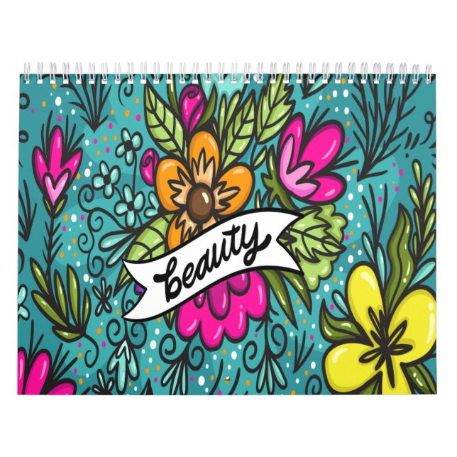 Throw Kissen Beauty mit Blume Kalender (Titelbild)