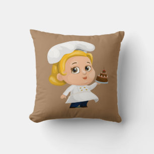 Throw Kissen Beige Koch Kuchen Bäckerei