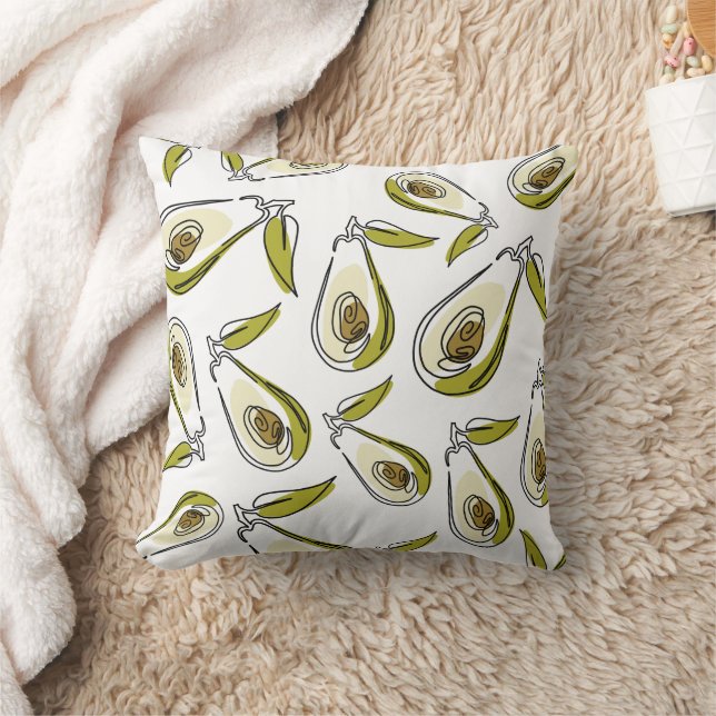 Throw Kissen bietet einen niedlichen Avocado. (Decke)