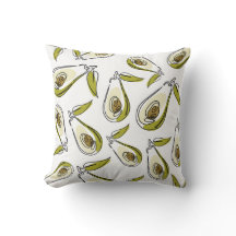 Throw Kissen bietet einen niedlichen Avocado.