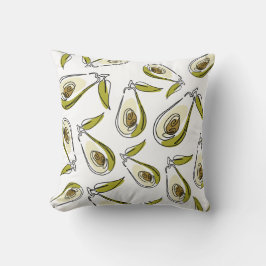 Throw Kissen bietet einen niedlichen Avocado.