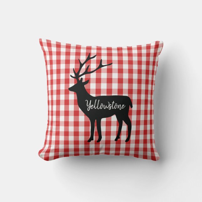 Throw Kissen-Gelbsteine-Hirsch Kissen (Vorderseite)