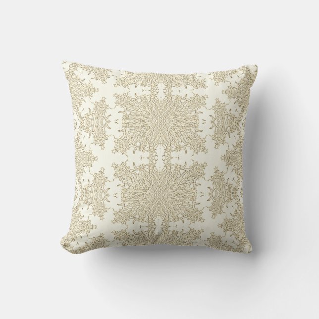 Throw-Kissen-Gold-Design Abstrakt Kissen (Vorderseite)