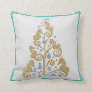Throw-Kissen-Gold-Silber-Aquamarin Kissen