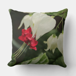 Throw Kissen Hellrot, tropische Blume