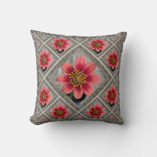 Throw Kissen mit schöner Sienna Dahlias