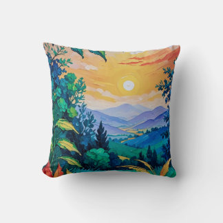 Throw Kissen Natur farbenfroh