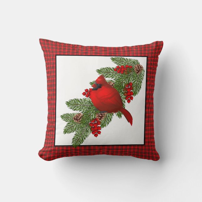 Throw Kissen-WeihnachtenKardinal Kissen (Vorderseite)