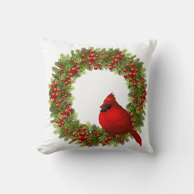 Throw Kissen Weihnachts-Kardinal-Kissen (Vorderseite)