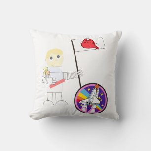 Throw Kissen Weißer Astronaut Katzenkatze