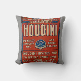Throw-Kissen-Wiedergabe Vintages Houdini Plakat Kissen