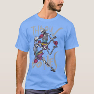 Throw Knochen Boxen Skelett Boxer Martial Arts Gif T-Shirt