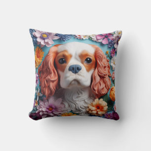 Throw Pillow 16x16in - König Charles Spaniel Kissen