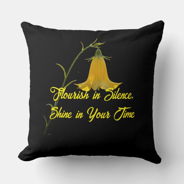Throw Pillow 20" x 20" – Flowers for the Soul Kissen (Vorderseite)