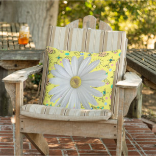 Throw Pillow Beach Floral Daisy Kissen