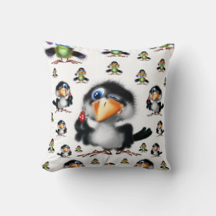 Throw Pillow Bird Kissen