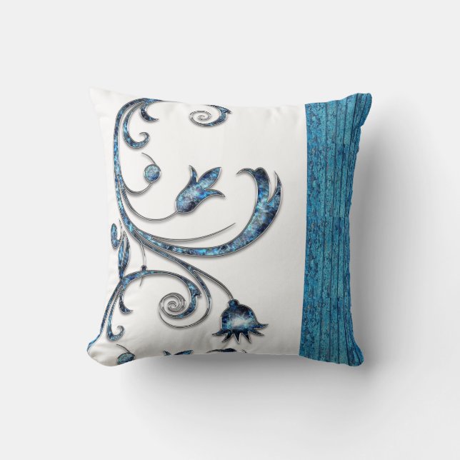Throw Pillow Blue Kissen (Vorderseite)