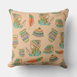 Throw Pillow Boho Hat Kissen