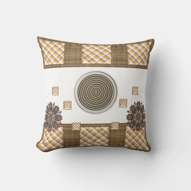 Throw Pillow Brown Kissen (Vorderseite)