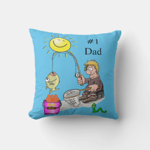 Throw Pillow Fisherman Fish #1 Vater Kissen