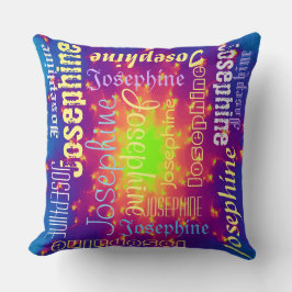 Throw Pillow Fraktal Sunburst Super Nova Kissen