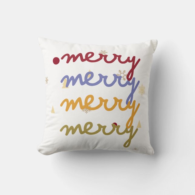 Throw Pillow fröhliche Weihnachten Kissen (Vorderseite)