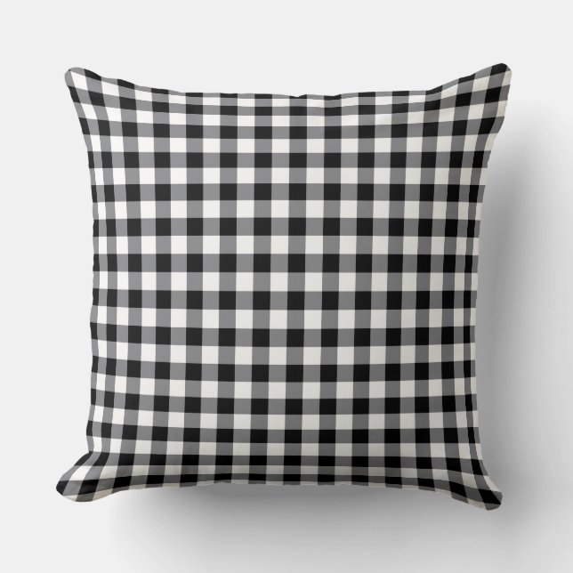 Throw Pillow Gingham Kariert Kissen (Vorderseite)
