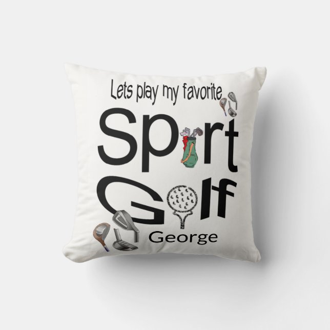 Throw Pillow Golf Sports Kissen (Vorderseite)