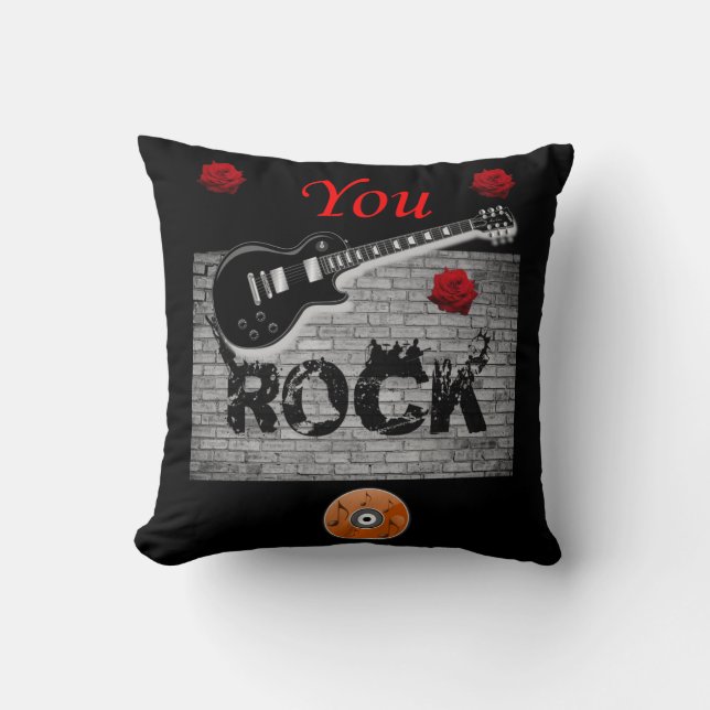 Throw Pillow Guitar Kissen (Vorderseite)