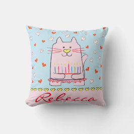 Throw Pillow Hanukkah Ballet Cat Kissen
